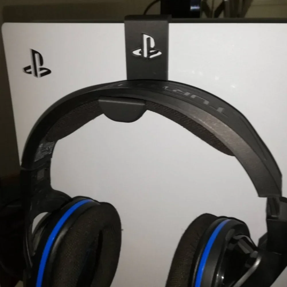Sony PlayStation PS5 Headset Holder Console Mountable Universal Headphones Fit